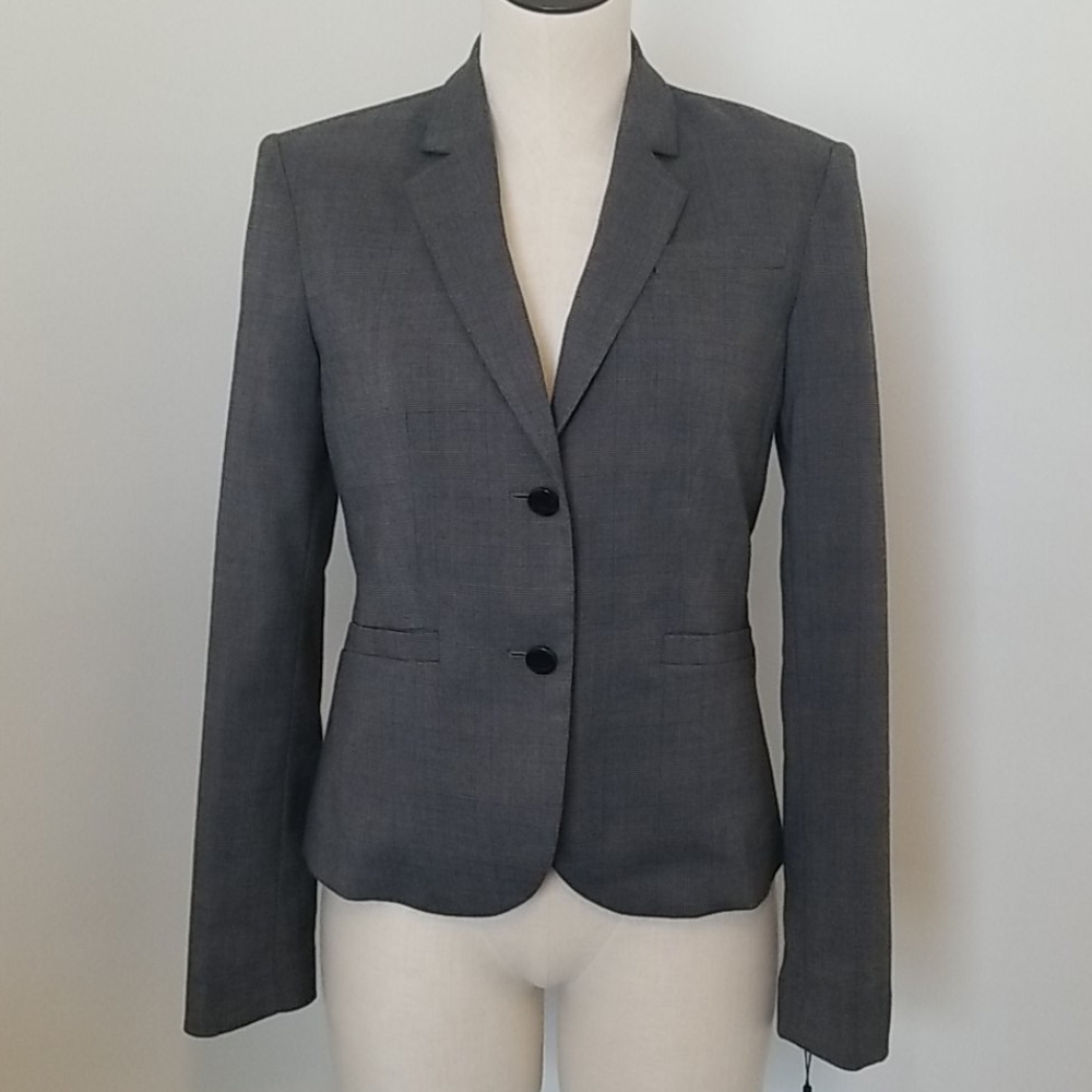 Calvin Klein Glen Plaid 2 Button Jacket NWT SZ 2 - Picture 2 of 16